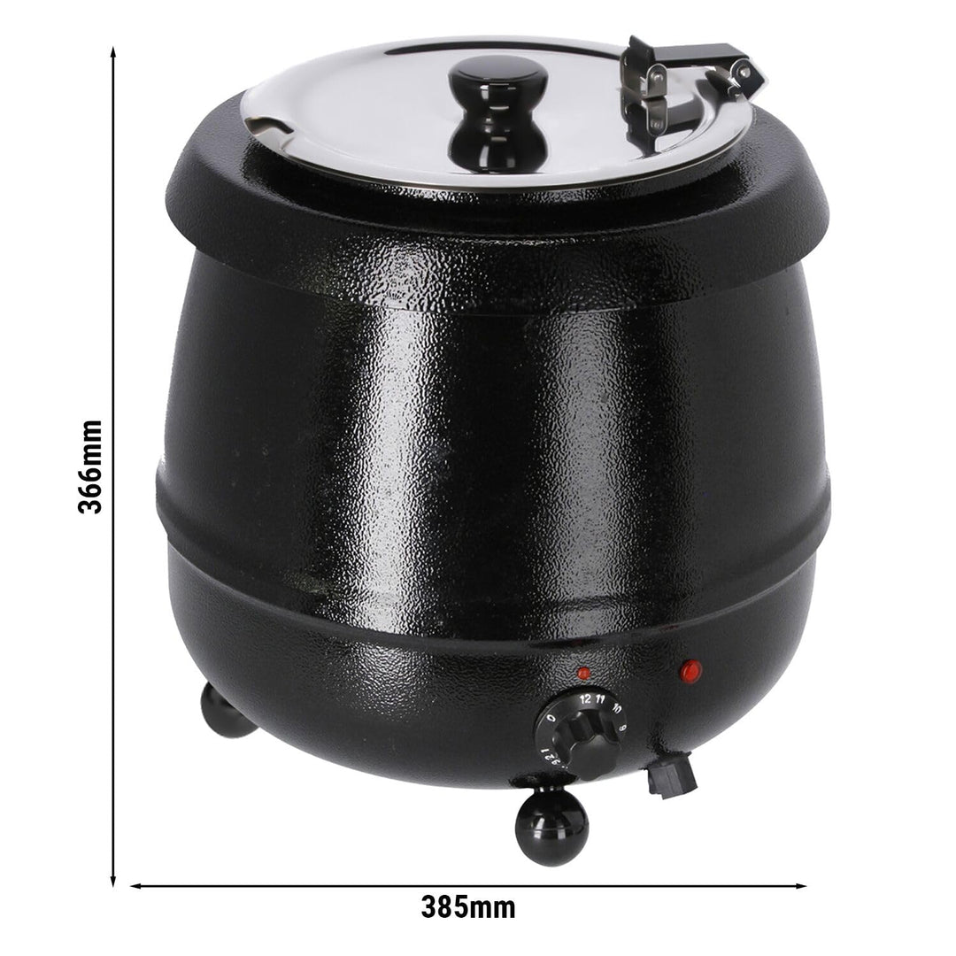 GGM Gastro | SWH9S | Suppenwärmer - 9 Liter - Schwarz