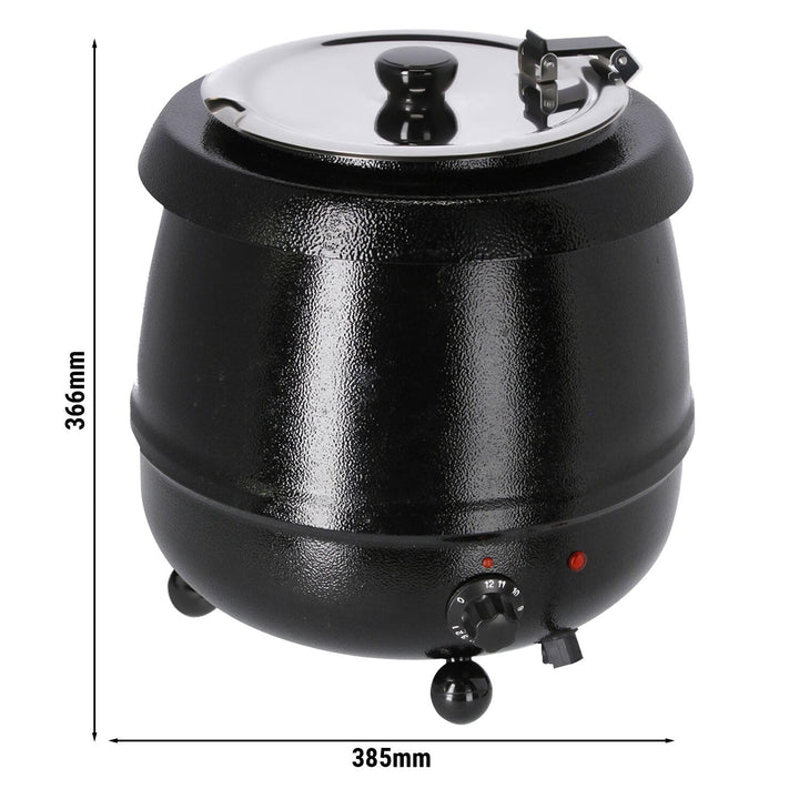 GGM Gastro | SWH9S | Suppenwärmer - 9 Liter - Schwarz