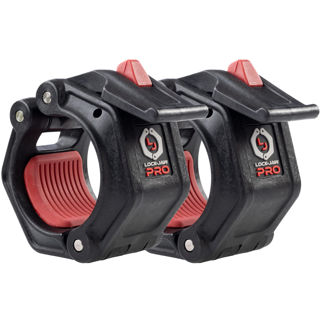 Lock-Jaw PRO 2 Langhantelmanschette – Schnellverschluss Langhantelklemme Schwarz, Schwarz