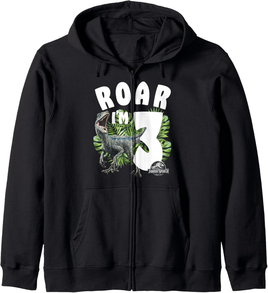 Jurassic World Birthday Raptor Roar I'm 3 Kapuzenjacke