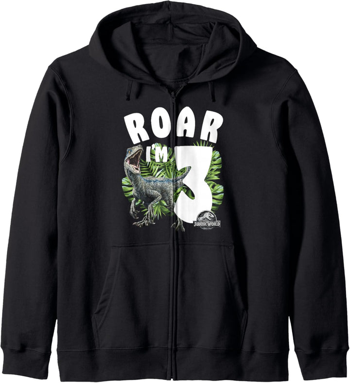 Jurassic World Birthday Raptor Roar I'm 3 Kapuzenjacke