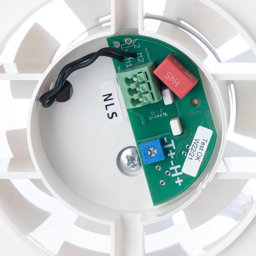 Steinberg14 Ø 125mm Badlüfter Fan - mit Timer/Nachlauf - Weiss Front - zur Belüftung in Bad und WC Ø