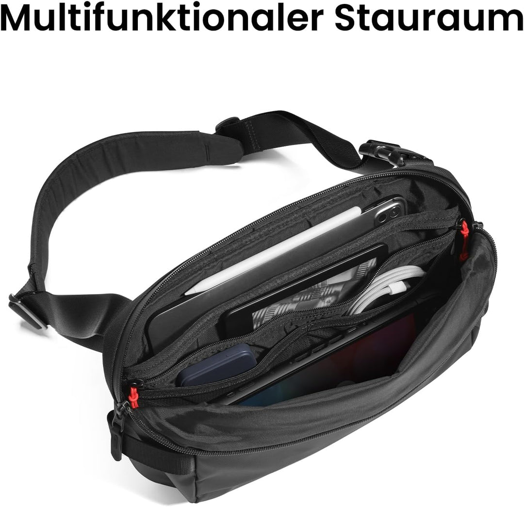 tomtoc Schultertasche für 2024 11-Zoll iPad Pro M4, 11 Zoll iPad Air M2, 7 Liter Herren Umhängetasch
