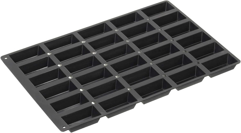 Lurch 67105 FlexiGastro Backform aus 100% BPA-freiem Platin Silikon 30er Minikuchen, schwarz, 60 x 4