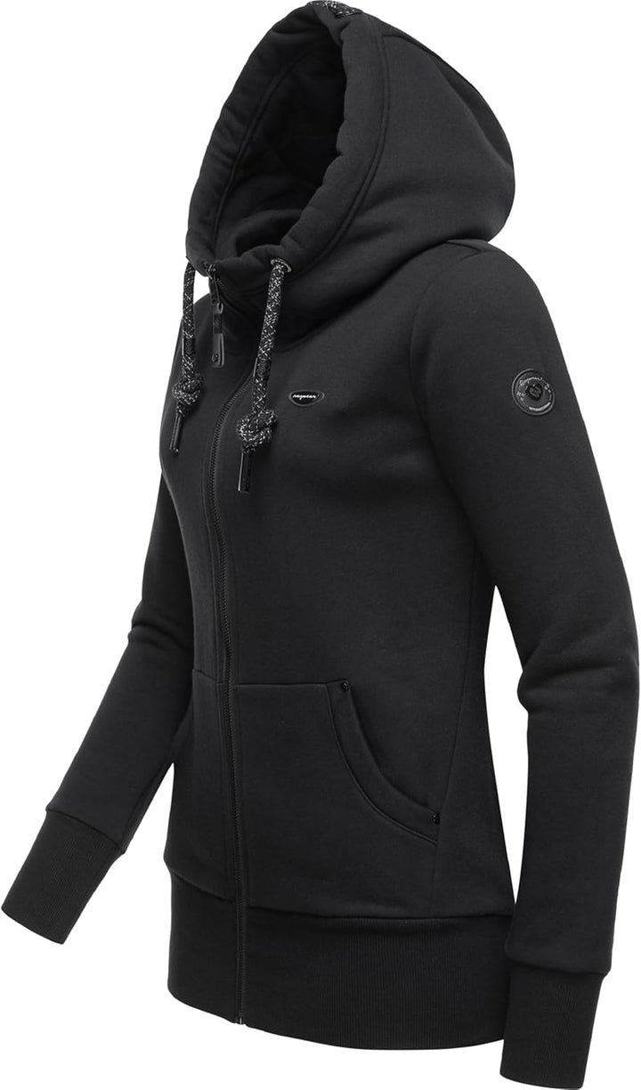Ragwear Damen Zip-Hoodie Kapuzenjacke Sweatjacke Neska Zip XS-6XL S Black23, S Black23