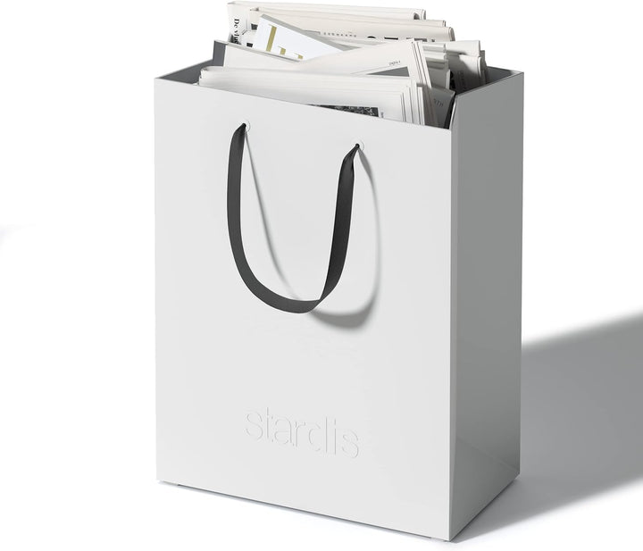 stardis binbox Design Papierkorb eckig stylischer Papiereimer mit Tragegriffen für Büro Office Kunst