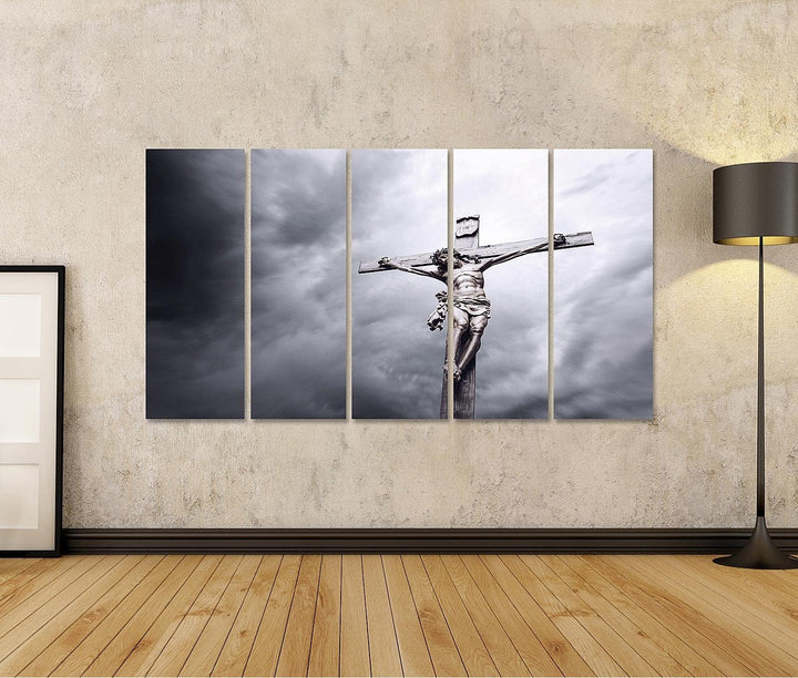 islandburner Bild auf Leinwand Kreuzigung Von Jesus Christus Bilder Wandbilder Poster Leinwand 160x8