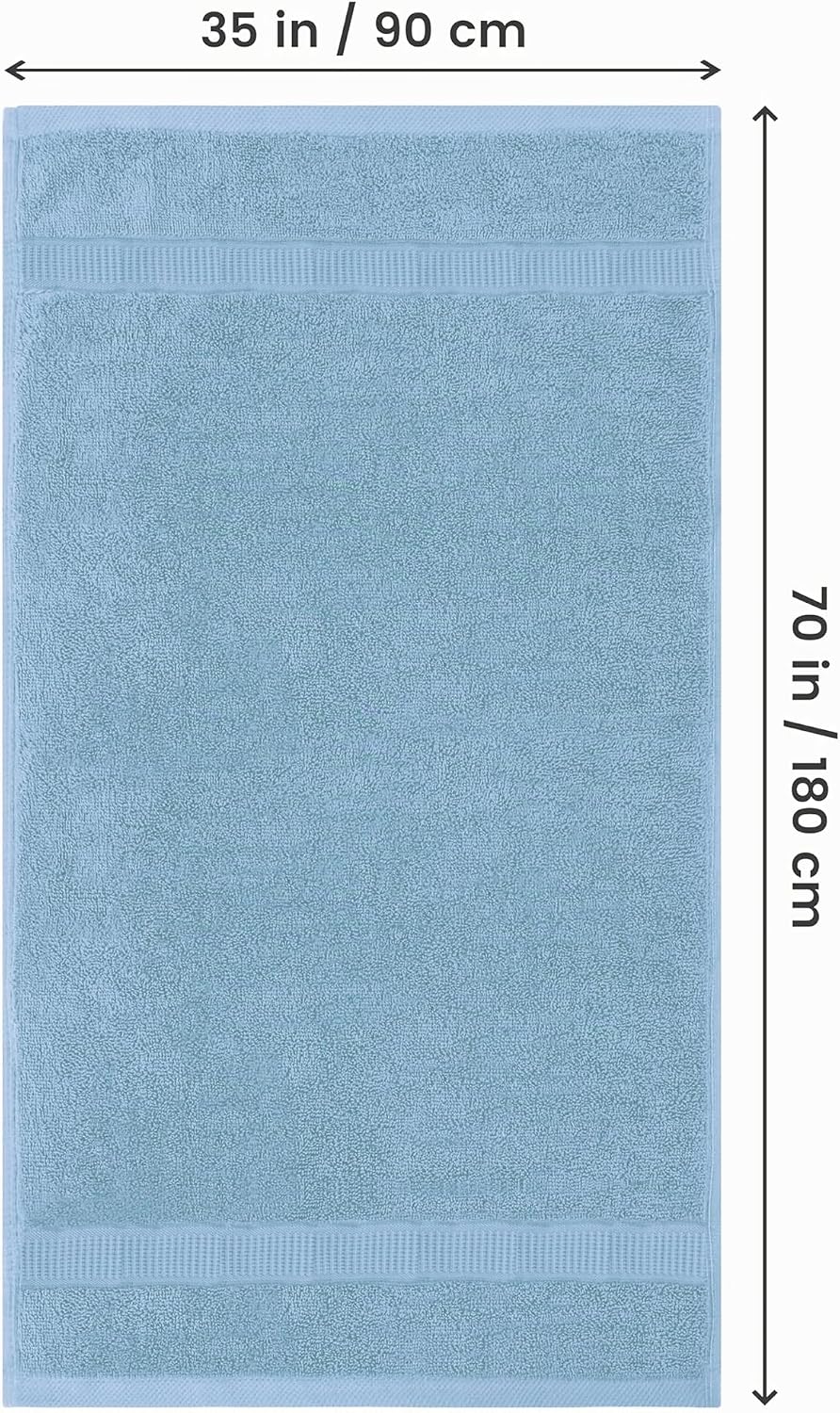 Utopia Towels - 2er Badetücher Gross aus Baumwolle mit Aufhänger, Saunatücher,Badehandtücher Gross,