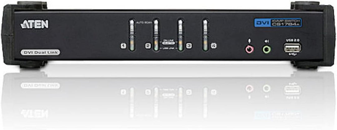 ATEN CubiQ CS1784A 4-Fach KVM Umschalter (DVI, USB 2.0, 2.1 Audio)