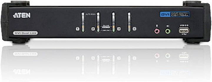 ATEN CubiQ CS1784A 4-Fach KVM Umschalter (DVI, USB 2.0, 2.1 Audio)