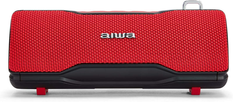 AIWA BST-500RD: Stereo-Bluetooth-Lautsprecher, TWS, tragbar, rot, geeignet für Android oder iPhone