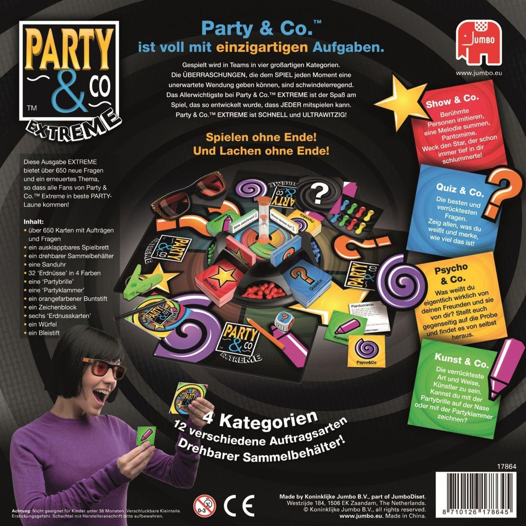 Jumbo - Party & Co. Extreme 3.0 Multi-Trial-Brettspiel, von 3 bis 20 Spielern, ab 14 Jahren, Spiel a