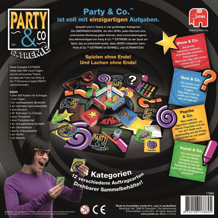 Jumbo - Party & Co. Extreme 3.0 Multi-Trial-Brettspiel, von 3 bis 20 Spielern, ab 14 Jahren, Spiel a