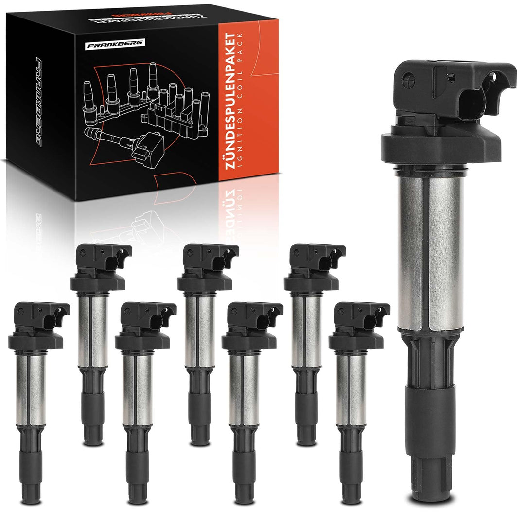 Frankberg 8x Zündspule Zündmodul Kompatibel mit E46 E90 E91 E92 E93 E39 E60 E61 F07 E63 E64 F13 E81