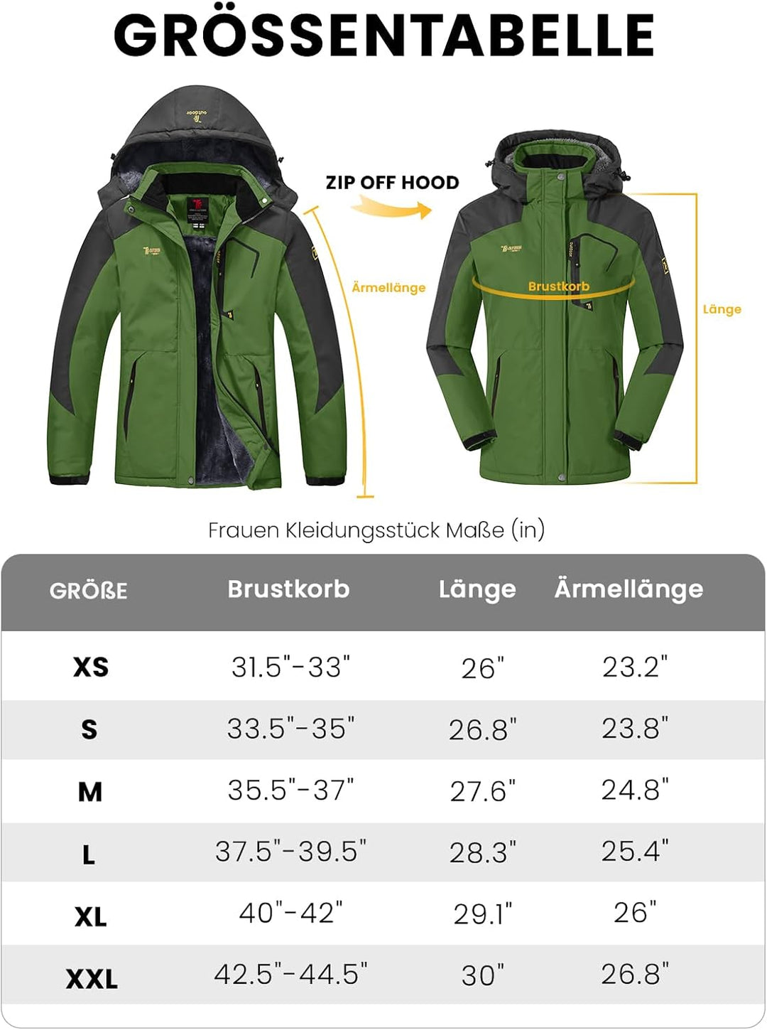 donhobo Damen Jacken Fleecejacke Winterjacke Wasserdicht Atmungsaktiv Verdickt Warm Winddicht Softsh