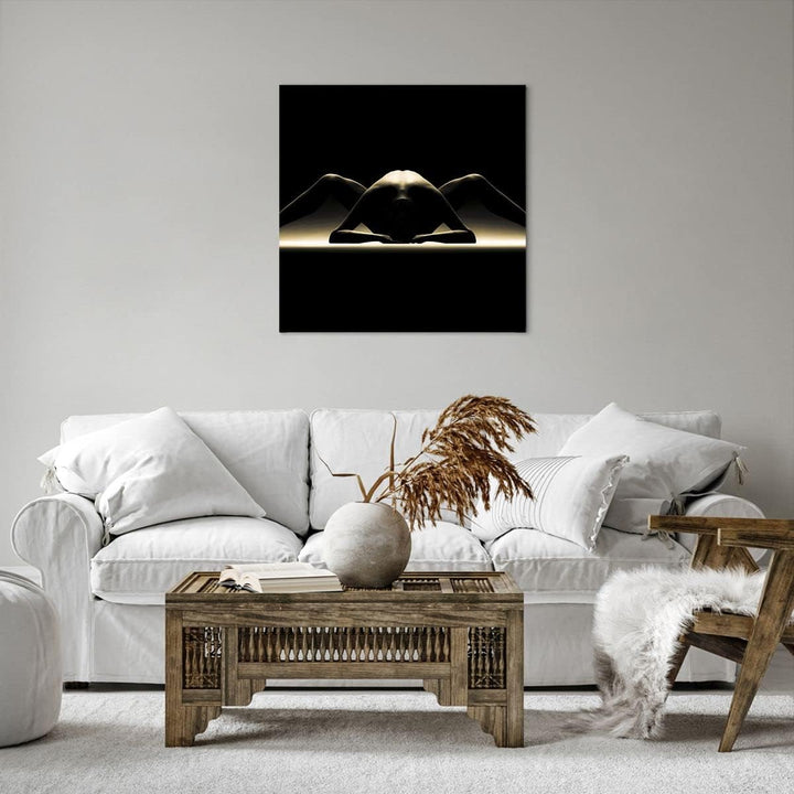 Bilder auf Leinwand Nackter Körper Modell künstlerische Pose Leinwandbild 60x60cm Wandbilder Dekorat