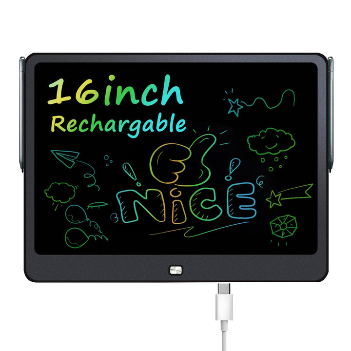 Wiederaufladbares 40,6 cm (16 Zoll) LCD-Schreibtablett, grosses buntes Zeichentablett für Kinder im