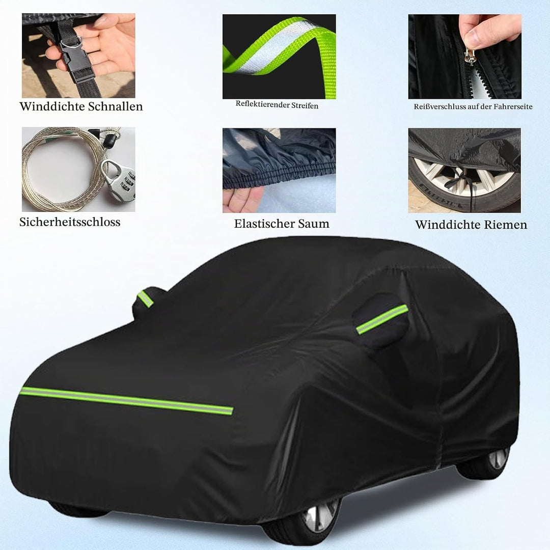 Atmungsaktiv Autoplane Ganzgarage für Smart Fortwo W451 W453 2016-2024, Autoabdeckung Vollgarage Ers