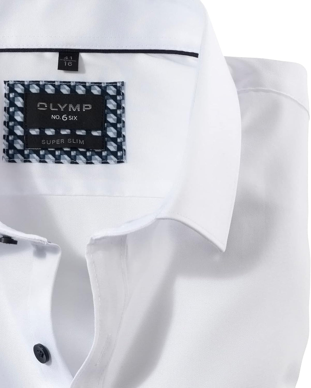 OLYMP Herren Businesshemd Langarm No. Six,Pin Point,super Slim,Modern Kent 36 Weiã, 36 Weiã