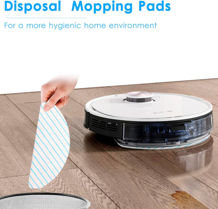 CHAIN PEAK (100 Stück) Einweg-Mikrofaser-Wischpads für ECOVACS DEEBOT OZMO T8/ T8+/ T8 AIVI/ T9/ T9