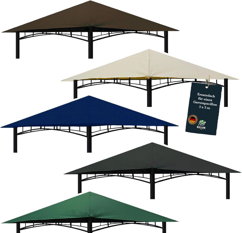 freigarten.de Ersatzdach für Pavillon 3x3 Meter Sand Antik Pavillon Wasserdicht Material: Panama PCV