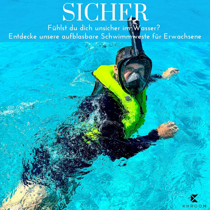 Khroom verstellbare Schnorchelflossen kurz mit Tasche zum umhängen Gr.36-47 Kurzflossen zum Schwimme