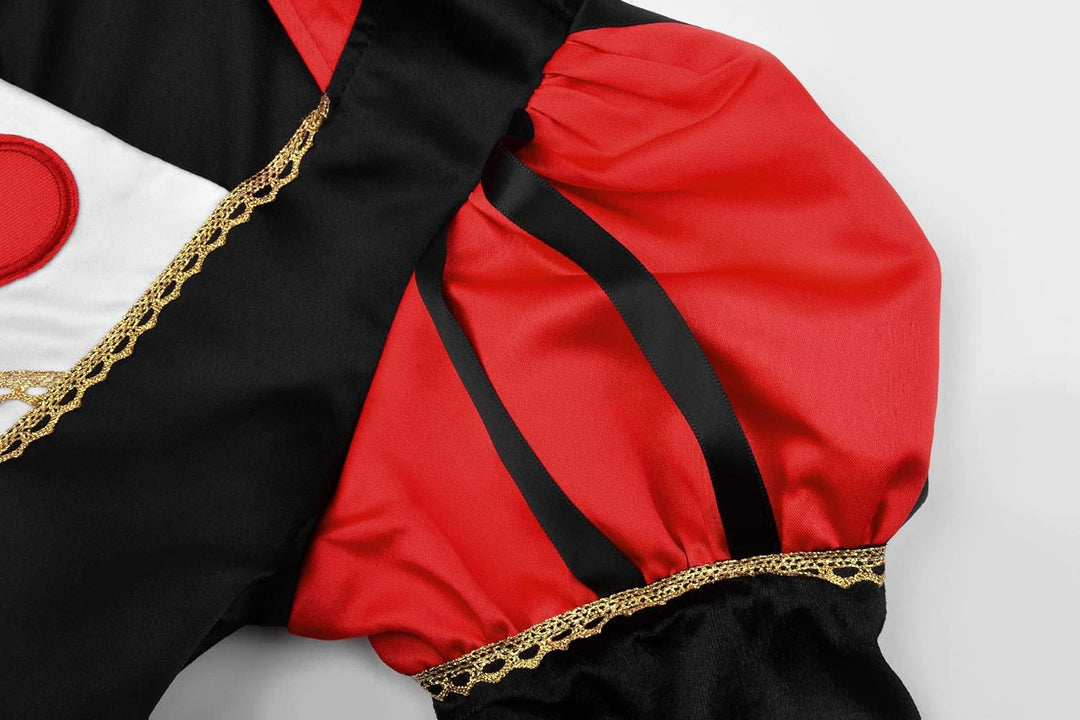 ReliBeauty Herzen Kleid Kostüm Kinder mit Krone Karneval Halloween