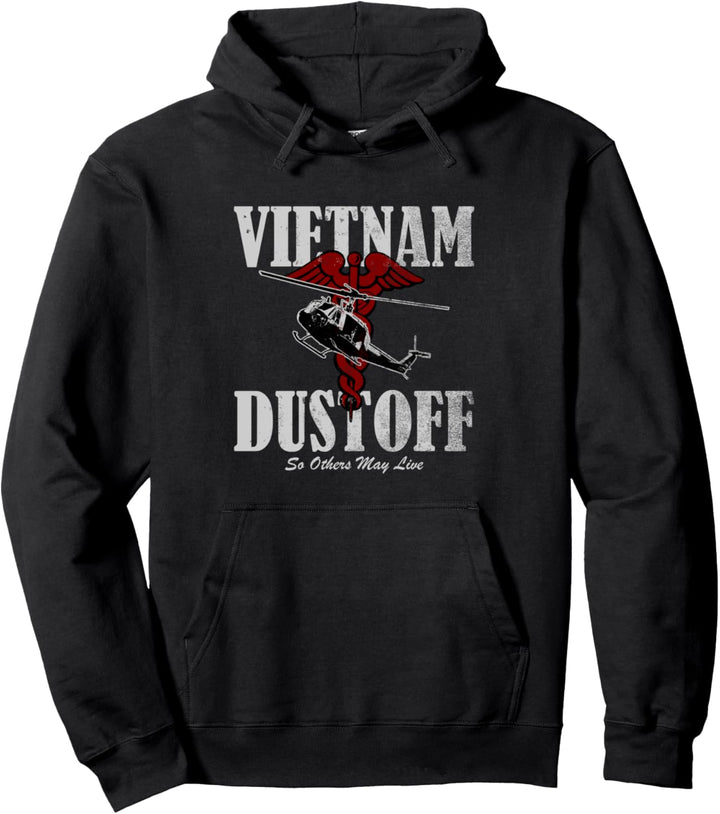Vietnam Dustoff - UH1 Huey (distressed) Pullover Hoodie