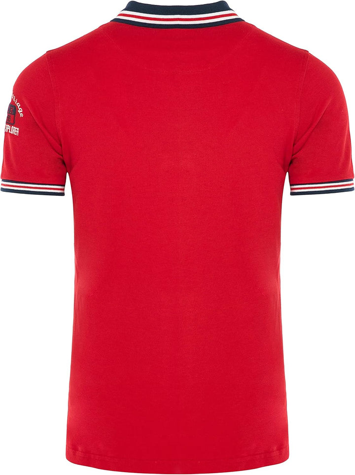Carisma Casual Herren Poloshirt Kurzarm T-Shirt Regular Fit mit Hochwertigen Stickerei 4634 S Rot, S