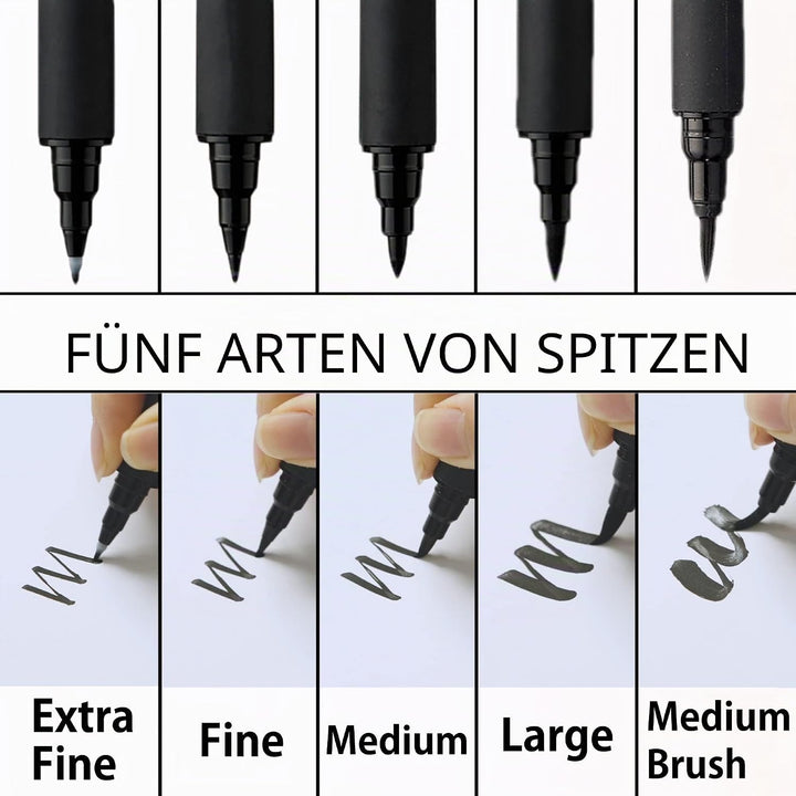 Kuretake Bimoji Brush Pen für Manga/Kalligraphie (5) 1, 1