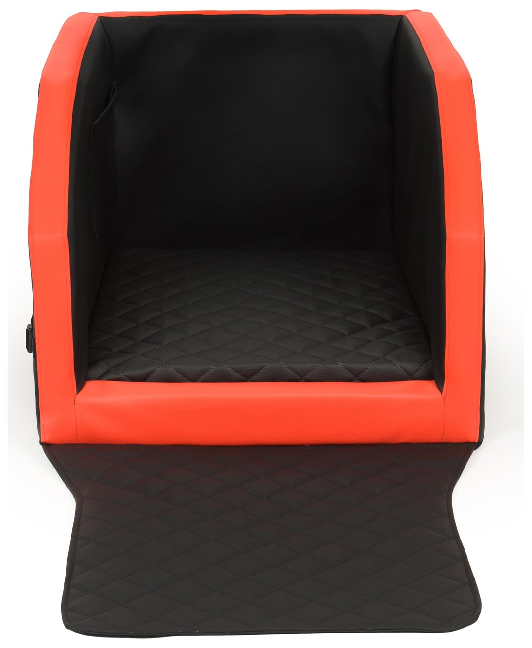 Autohundebett Hunde-Autositz Hundebett f. Rückbank Hundesitz Anschnallgurt 55x70 (Farbe: schwarz-rot