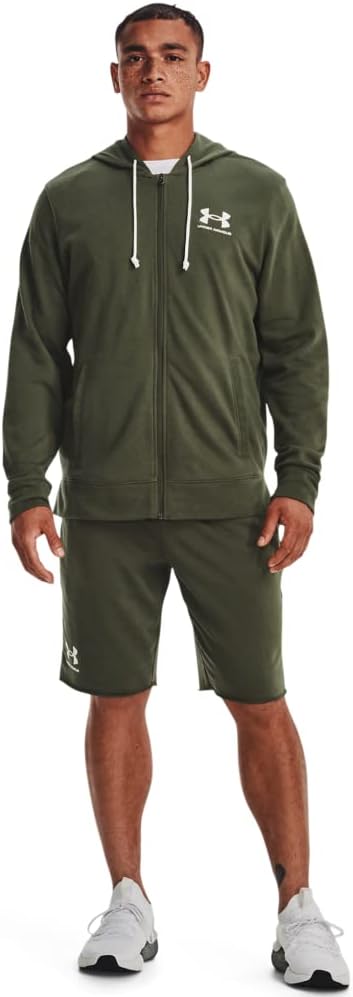 Under Armour Herren Rival Terry LC Full Zip XS (390) Marine Od Green / / Onyx White, XS (390) Marine