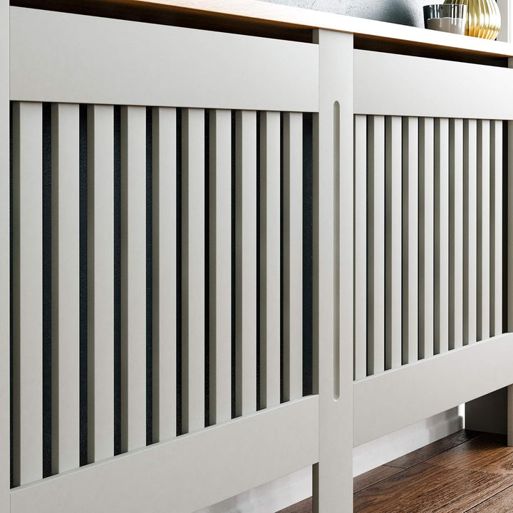 Vida Designs Arlington Heizkörperabdeckung Olive Grey - Extra Gross - Modern Shaker Style Vertical S