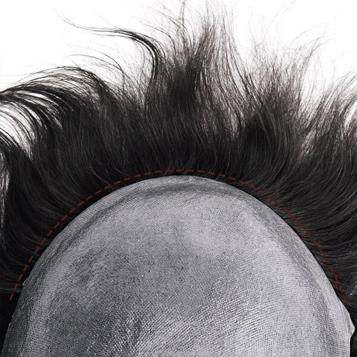Lordhair Perücke Männer,Realität Toupet,0,06 mm Alle V-Looped Dünnes,Haarfreestyle,Natürlich eng anl
