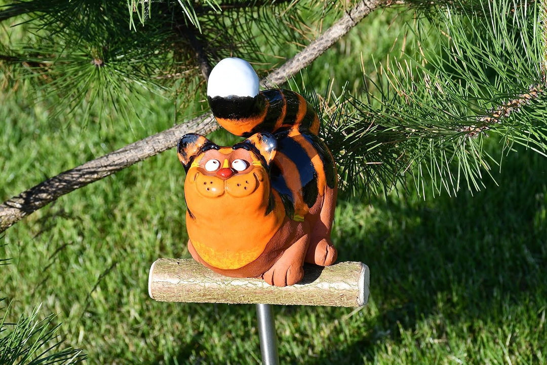 Gartenstecker Keramik Handgefertigt - Gartendeko für Draussen Wetterfest - Garten Deko Keramik - Gar