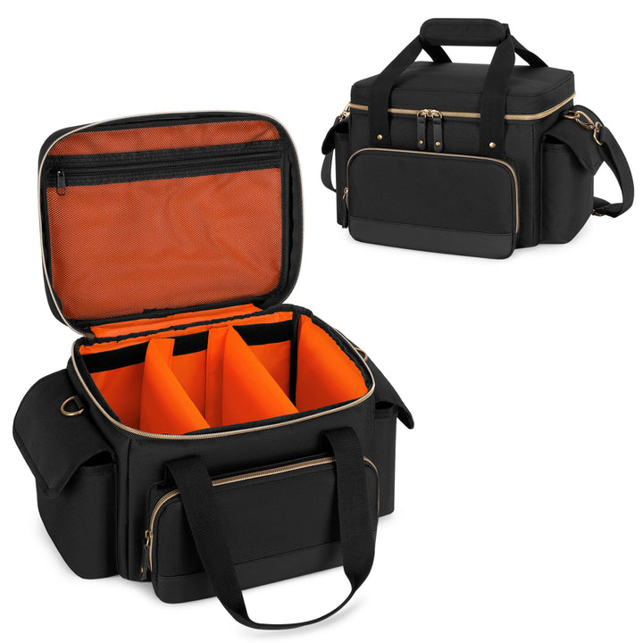 Damero 7-Zoll-Tasche für Schallplatten, Schallplatten Aufbewahrung Koffer für über 80 LP-Schallplatt