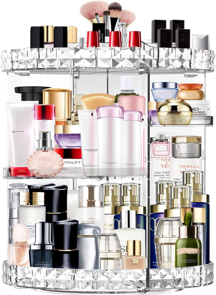 Make Up Organizer 360 Grad drehbar Kosmetik Organizers, 7 Verstellbare Ebenen Grosse Kapazität Makeu