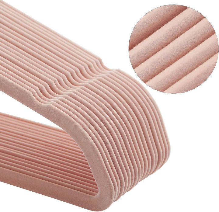 SONGMICS Kleiderbügel Samt, 50er Set, Jackenbügel, 41,5 cm breit, Anzugbügel, dünn, gut belastbar, u