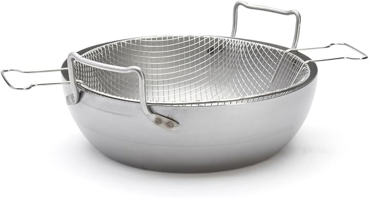 De Buyer - 5050.36 - Fritiertopf gewölbt, ohne korb - 36cm, Blau 36 centimeters, 36 centimeters