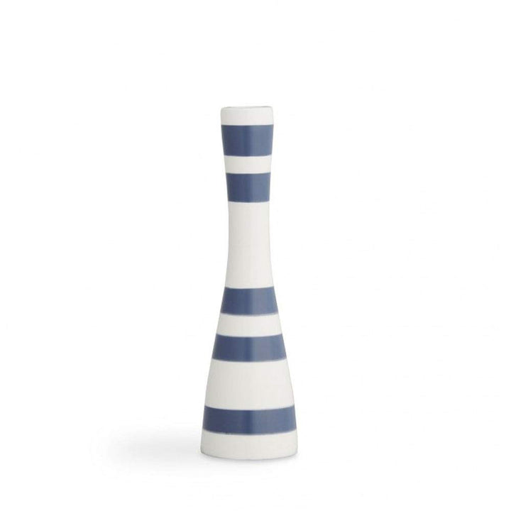 Kähler, Designer Kerzenständer aus Irdengut in Blau, 24 cm