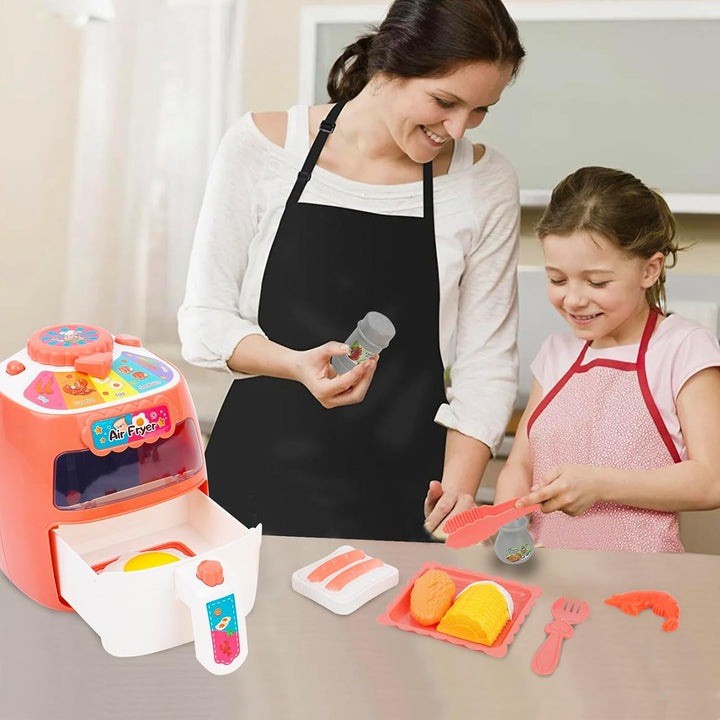 Heissluftfritteuse Spielzeug, Kinder Luftfritteusen Set, Pretend Play Air Fryer Spielzeug, Realistis