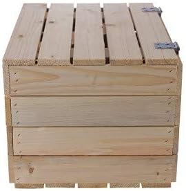 3er Set neue Holztruhe natur *klein* - helle unbehandelte Truhe - Obstkiste Holzkiste Wäschetruhe Sc