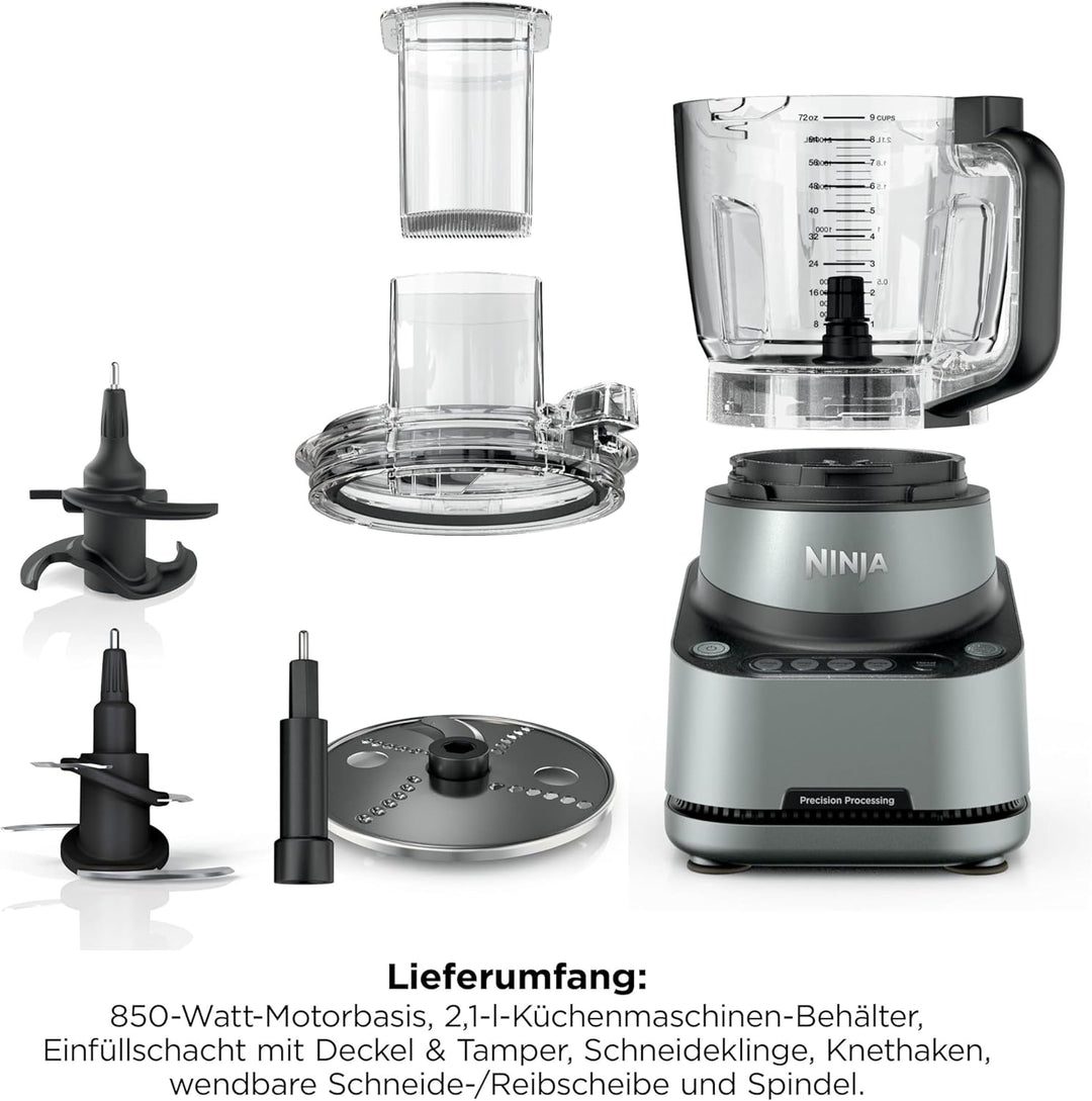 Ninja PrecisionPro 2,1 l Küchenmaschine, 4 Voreinstellungen und manuelle Einstellungen, Pizza- und B