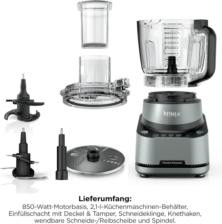 Ninja PrecisionPro 2,1 l Küchenmaschine, 4 Voreinstellungen und manuelle Einstellungen, Pizza- und B
