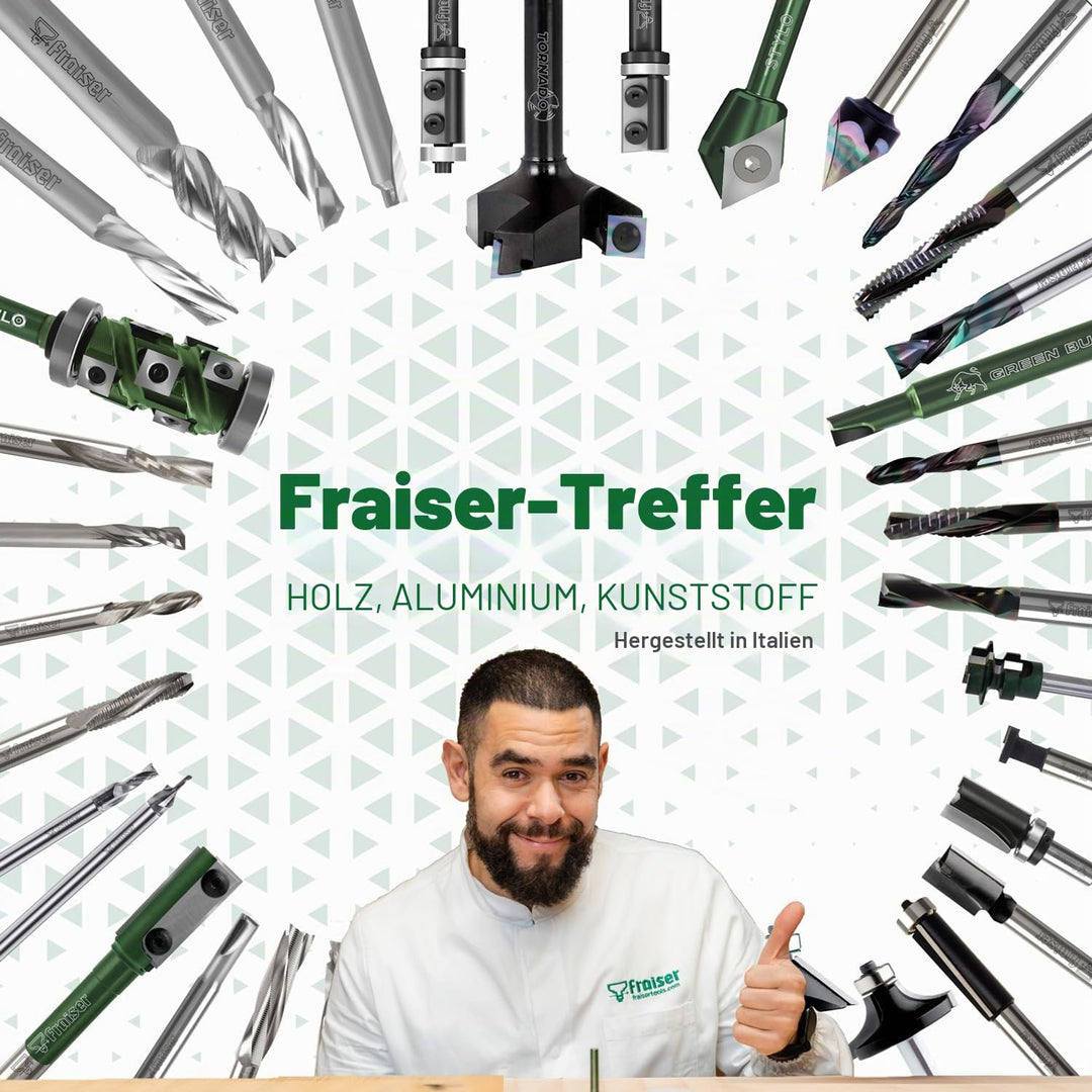 Fraiser Multibit - Nutfräser und Bündigfräser zum Kopieren und Schneiden, Durchmesser 19 mm, Schaft