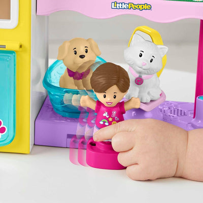 Little People Barbie-Spielset für Kleinkinder mit Musik und Geräuschen, 2 Ebenen und 4 Teilen, Tiers