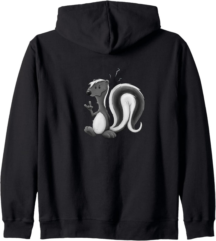 Lustig stinkendes Skunk süsse Stinktier Illustration Kapuzenjacke