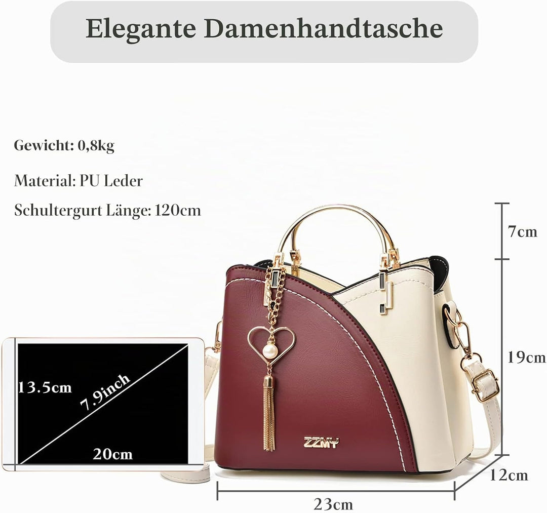 FANDARE Handtaschen für Damen Tote Beutel Umhängetaschen Wasserdicht Schultertasche Tragetasche PU-L