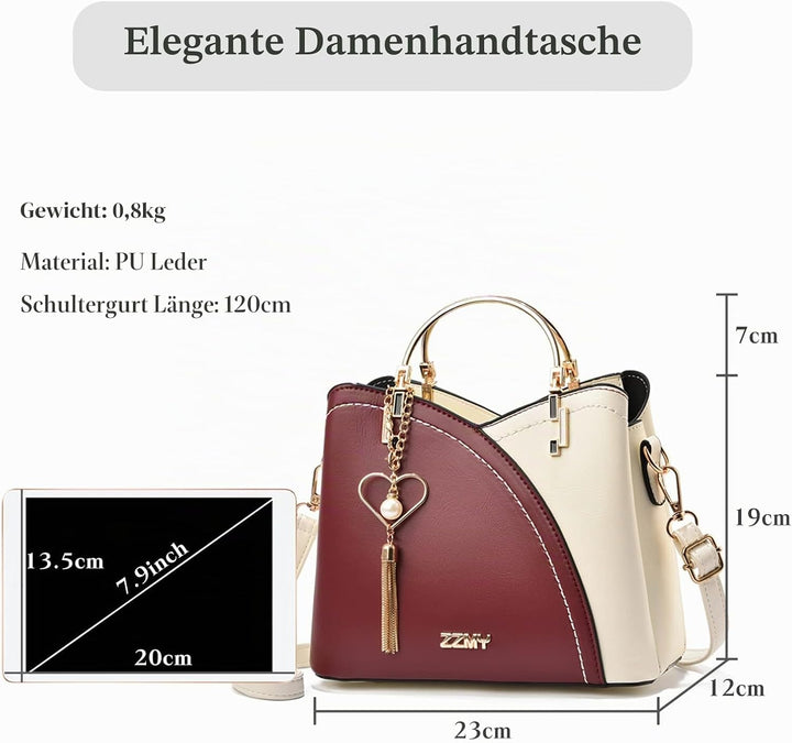FANDARE Handtaschen für Damen Tote Beutel Umhängetaschen Wasserdicht Schultertasche Tragetasche PU-L