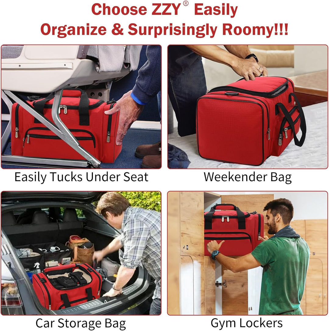 ZZY Sporttasche klein, 25L Gym Tasche, Fitness Tasche Trainingstasche für Weekender Reisetasche (Rot